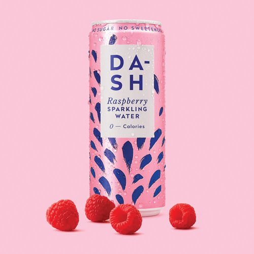 Dash Water Sparkling Water Raspberry 330ml Can PK12