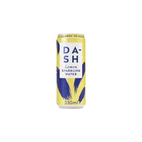 Dash Water Sparkling Water Lemon 330ml Cans PK12