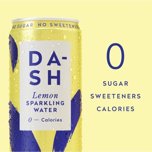 Dash Water Sparkling Water Lemon 330ml Cans PK12