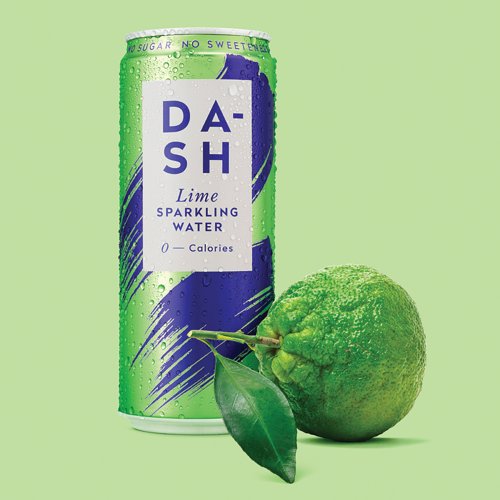 Dash Water Sparkling Water Lime 330ml Cans PK12