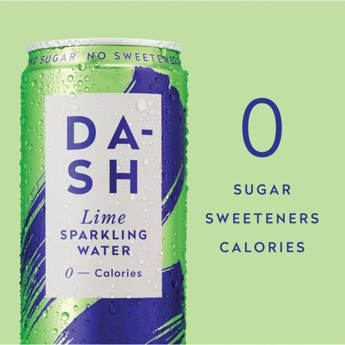 Dash Water Sparkling Water Lime 330ml Cans PK12