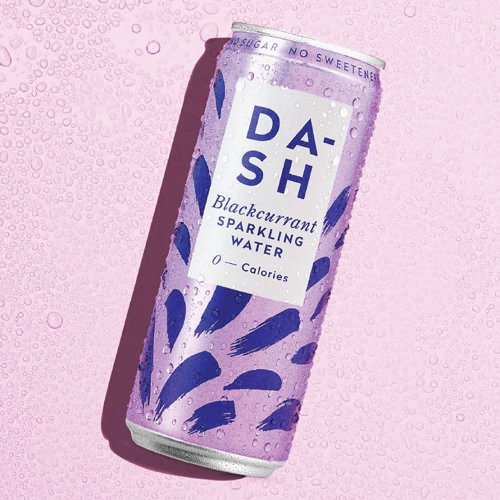 Dash Water Sparkling Water Blackcurrant 330ml Cans PK12