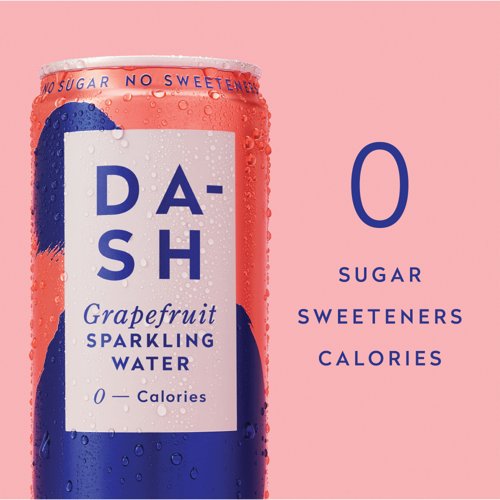 Dash Water Sparkling Water Grapefruit 330ml Cans PK12