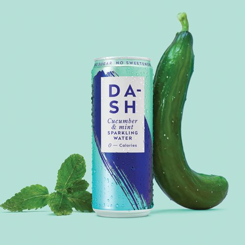 Dash Water Sparkling Water Cucumber/Mint 330ml Cans PK12
