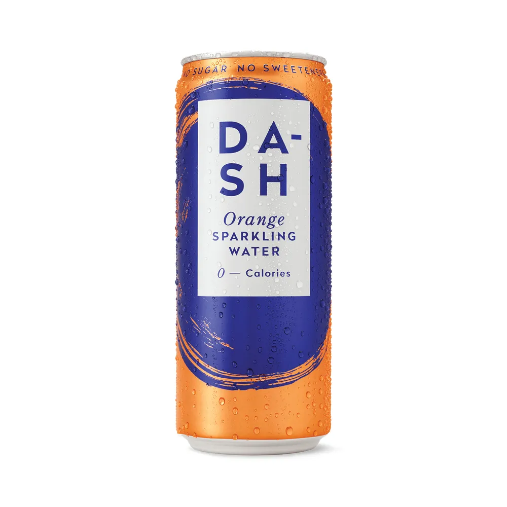 Dash Water Sparkling Water Orange 330ml Cans PK12