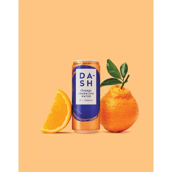 Dash Water Sparkling Water Orange 330ml Cans PK12