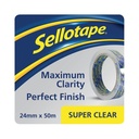 Sellotape Super Clear Tape 24mm x 50m PK6