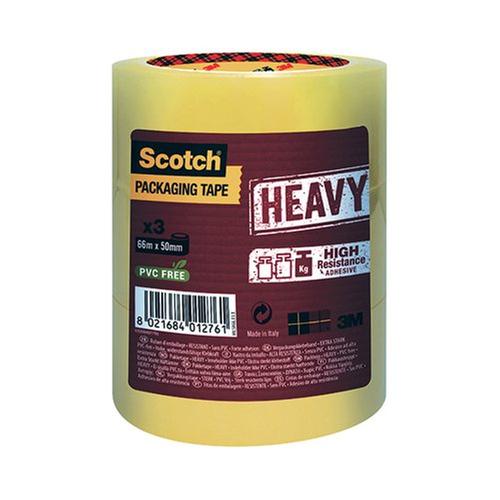 [3M01276] Scotch Heavy Packaging Tape 50mm x 66M Clear PK3