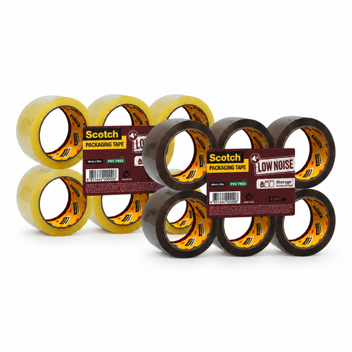 Scotch Low Noise Packaging Tape 50mm x 66M PK6