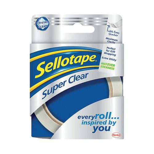 [SE05022] Sellotape Super Clear Tape 24mm x 50m PK6