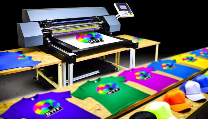 DTF printing on garments – vibrant full-colour designs applied with heat