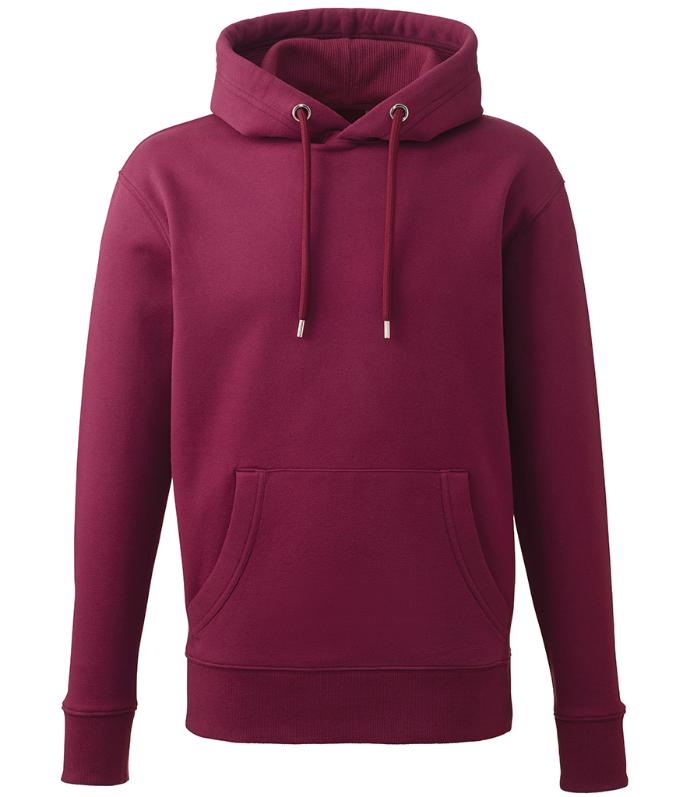 Anthem AM001 Hoodie in Burgundy | Slim Fit, Organic Hoodie for Print or Embroidery