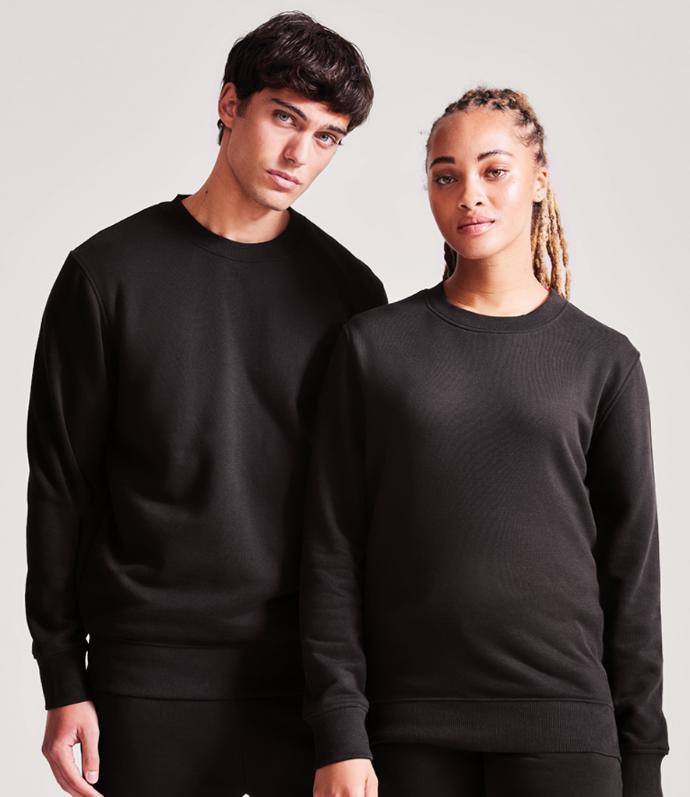 Anthem AM020 Sweatshirt in Black | Relaxed Fit, Organic Sweatshirt for Print or Embroidery