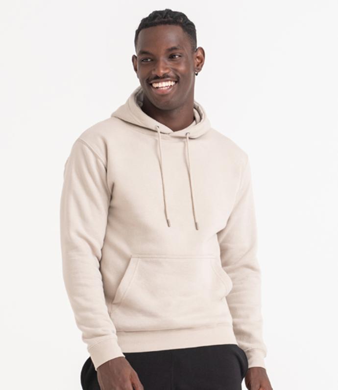 AWDis JH201 Hoodie in Natural Stone | Regular Fit, Organic Hoodie for Print or Embroidery