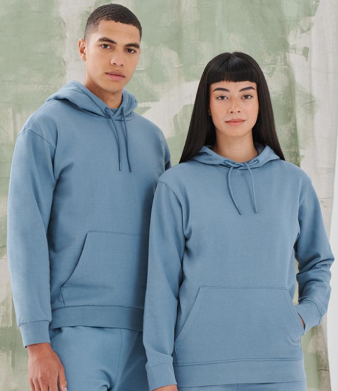 SF Clothing SF531 Hoodie in Blue Stone | Relaxed Fit, Sustainable Hoodie for Print or Embroidery