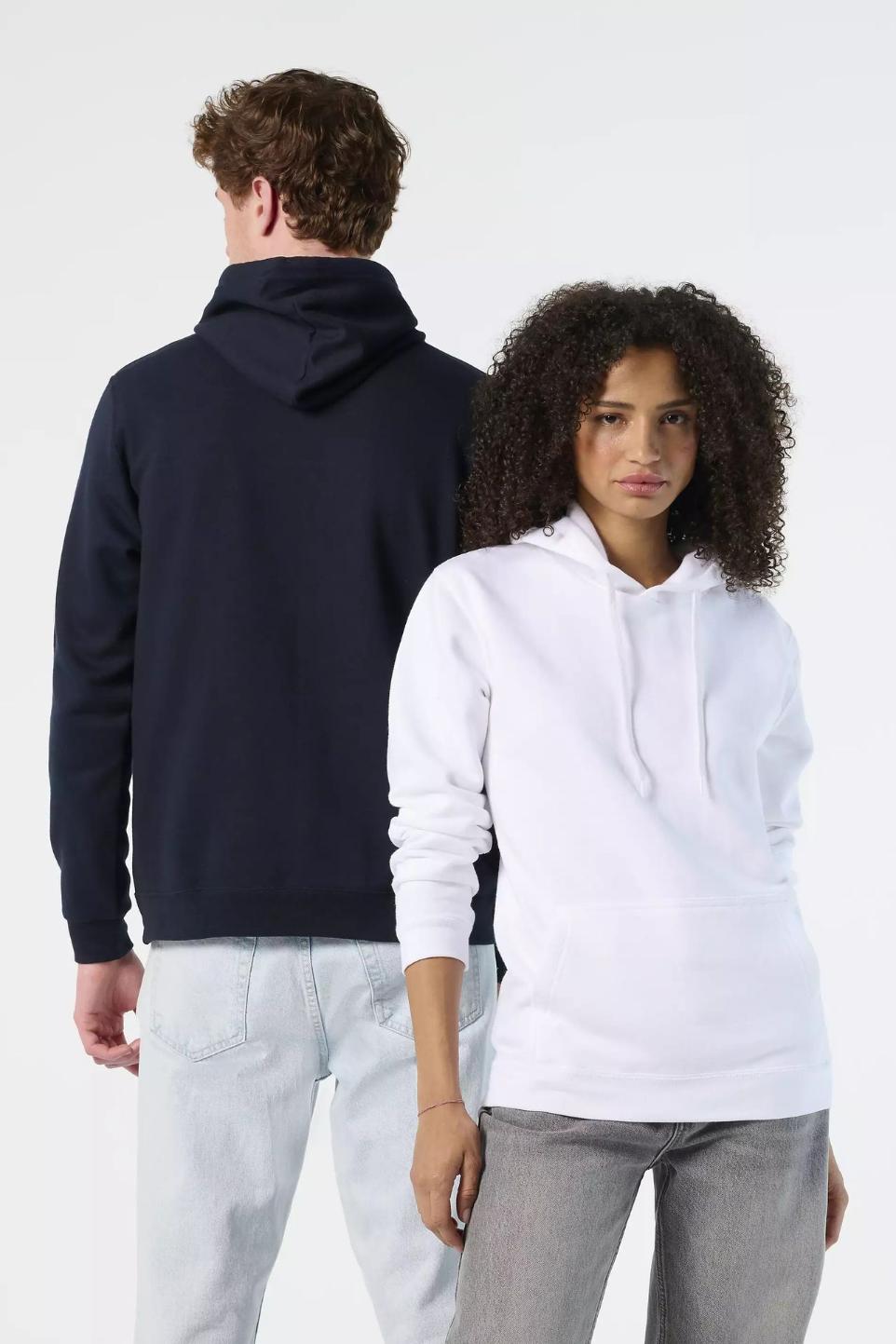 SOL'S 47101 Snake Hoodie in White | Tailored Fit, Brushed Fleece Hoodie for Print or Embroidery