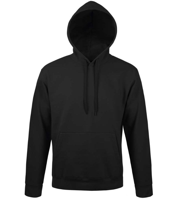 SOL'S 47101 Snake Hoodie in Black | Tailored Fit, Brushed Fleece Hoodie for Print or Embroidery