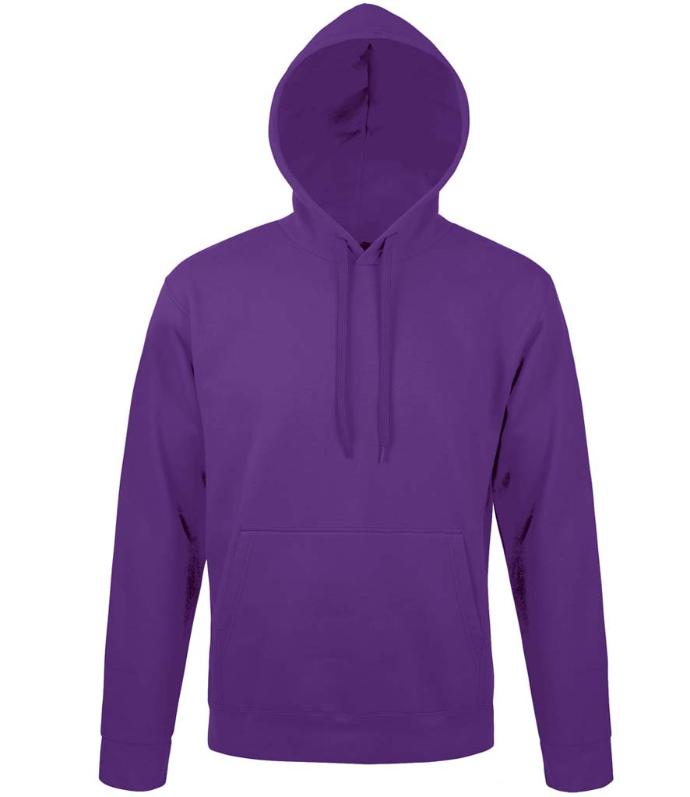 SOL'S 47101 Snake Hoodie in Dark Purple | Tailored Fit, Brushed Fleece Hoodie for Print or Embroidery