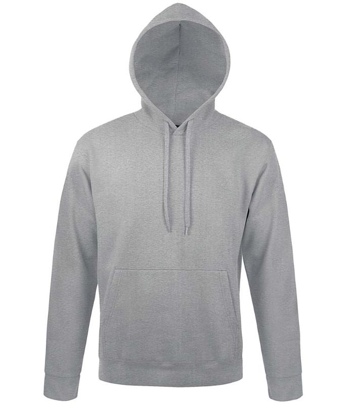 SOL'S 47101 Snake Hoodie in Grey Marl | Tailored Fit, Brushed Fleece Hoodie for Print or Embroidery