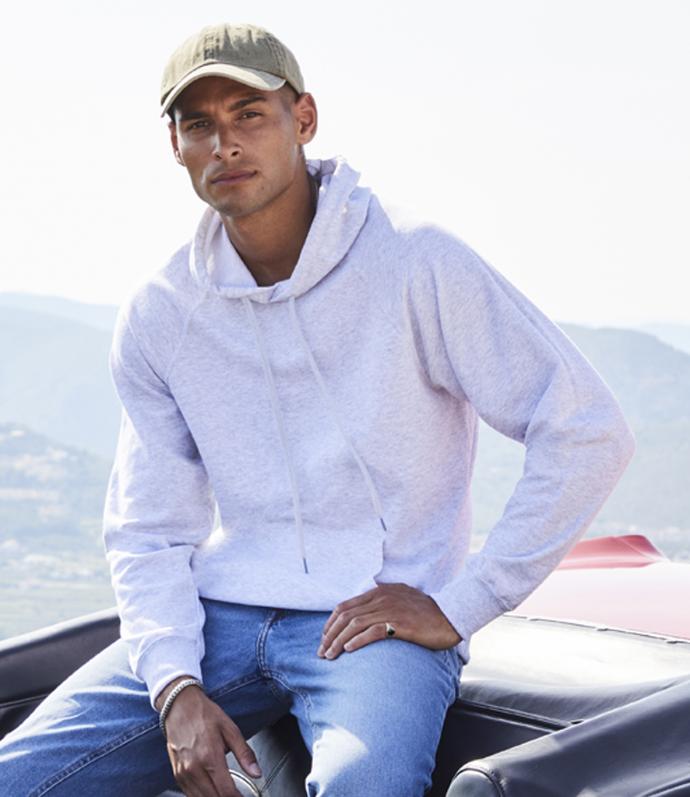Fruit of the Loom SS121 Lightweight Hoodie in White | Regular Fit, Unbrushed Hoodie for Print or Embroidery
