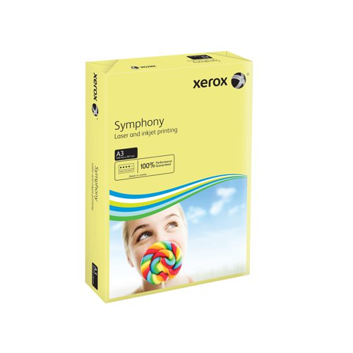 Xerox Symphony Tinted Paper A3 Pastel Yellow 80gsm PK500