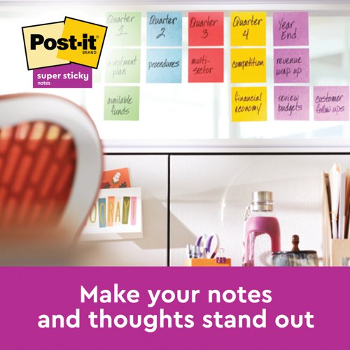 Post-it Super Sticky Notes 76x76mm Carnival PK6