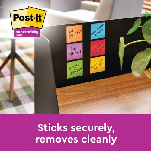 Post-it Super Sticky Notes 76x76mm Carnival PK6