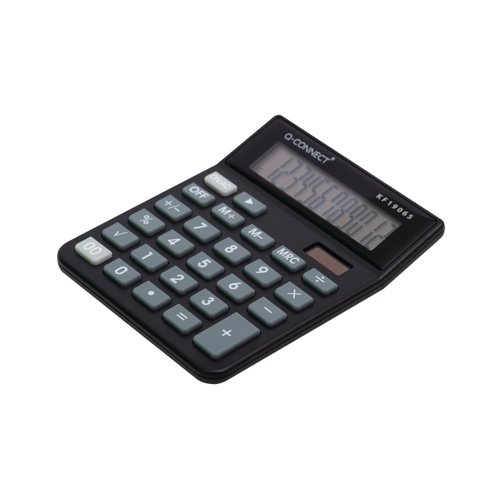 Q-Connect 12 Digit Table Top Medium Calculator Black