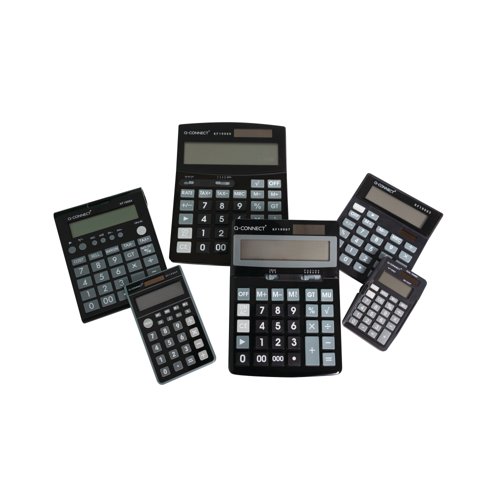 Q-Connect 12 Digit Table Top Medium Calculator Black