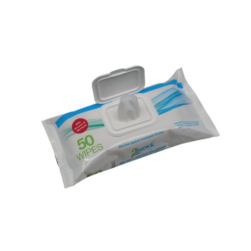 2Work Antibacterial Hand Wipes PK50