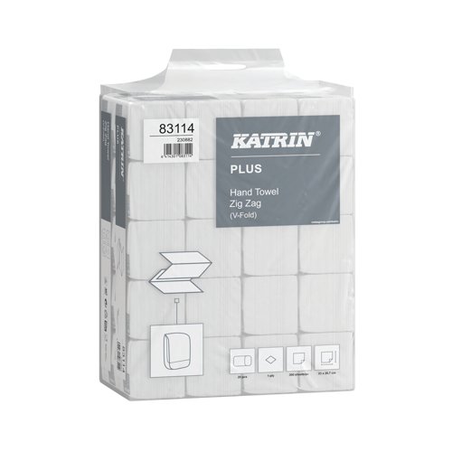 Katrin plus hand Towels V-Fold White PK6000 83114