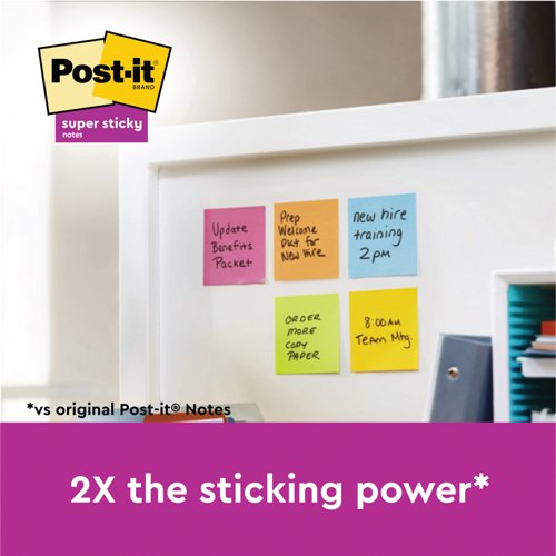 3M Post-it Super Sticky Oasis Colour 76x76mm PK5
