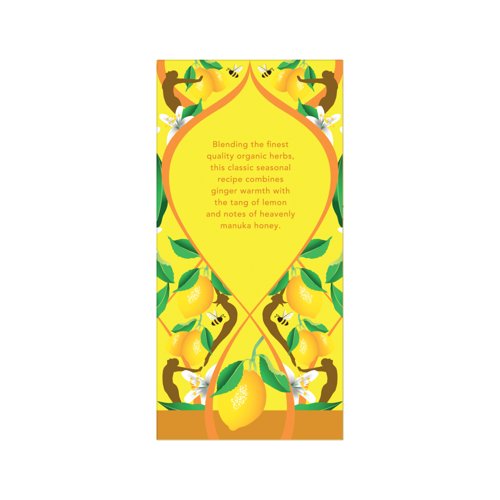 Pukka Organic Lemon Ginger Touch of Manuka Honey Tea Bags PK20