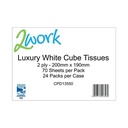 2Work Facial Tissues 2ply 70sh PK24