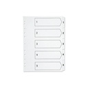 Q-Connect Index Multi Punched Dividers Polypropylene White A4 - All Types