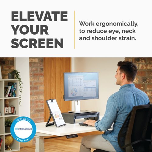 Fellowes Designer Suites Monitor Stand Black