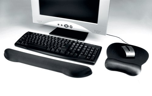 Contour Ergonomics Memory Foam Mouse Matt with Wristrest Black