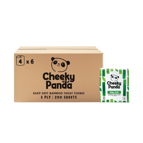 Cheeky Panda 3ply Silky soft Toilet Rolls PK24