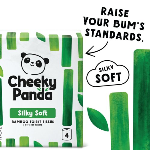 Cheeky Panda 3ply Silky soft Toilet Rolls PK24