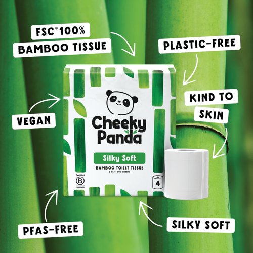 Cheeky Panda 3ply Silky soft Toilet Rolls PK24