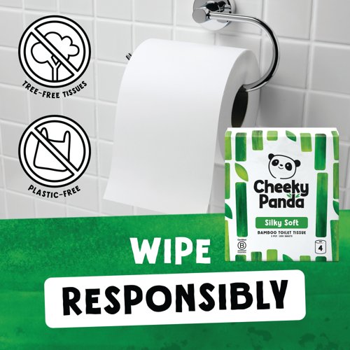 Cheeky Panda 3ply Silky soft Toilet Rolls PK24