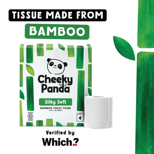 Cheeky Panda 3ply Silky soft Toilet Rolls PK24