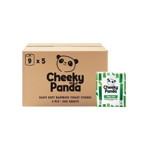 Cheeky Panda Sustainable Bamboo 3-ply Toilet Tissue PK45