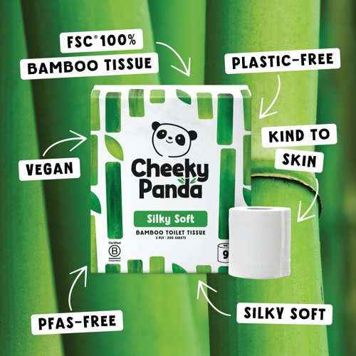 Cheeky Panda Sustainable Bamboo 3-ply Toilet Tissue PK45