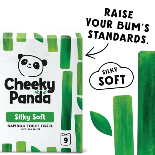 Cheeky Panda Sustainable Bamboo 3-ply Toilet Tissue PK45