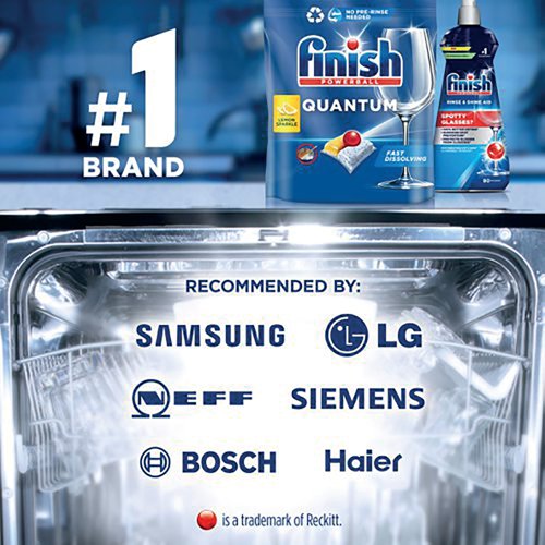 Finish Quantum  All in One Dishwasher Tablets Lemon PK100