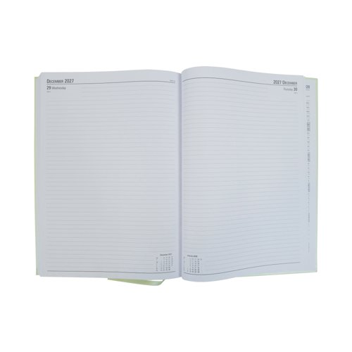5 Star A4 Day Per Page Diary Sage Green 2027