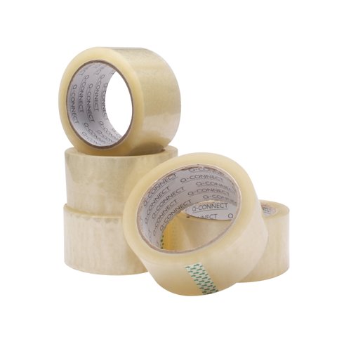 Q-Connect Packaging Tape 50mmx66m Polypropylene PK6