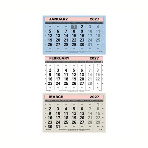 At-A-Glance 3 Monthly Wall Calendar 595mm x 300mm 2027