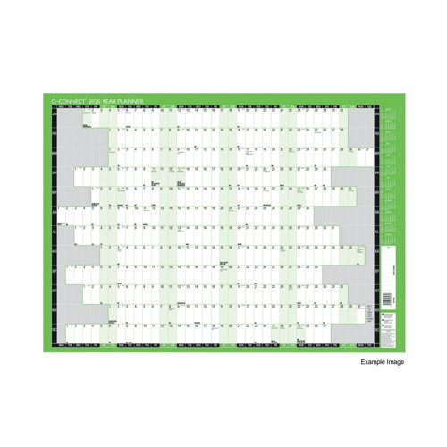 Q-Connect Mounted Year Planner 855mm x 610mm 2026